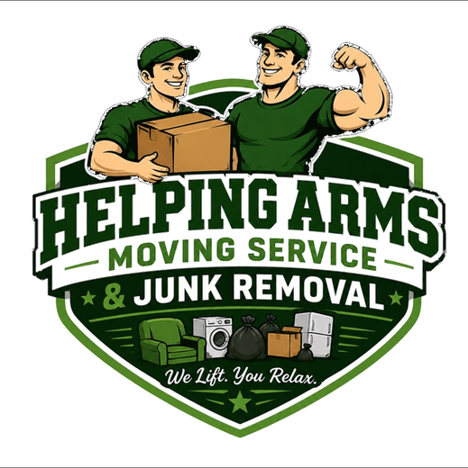 Helping Arms Moving Service and Junk Removal badge logo